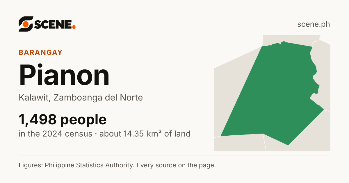 Pianon, Kalawit, barangay: 1,498 people in the 2024 census