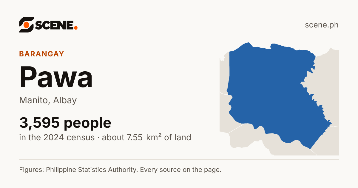 Pawa, Manito, barangay: 3,595 people in the 2024 census