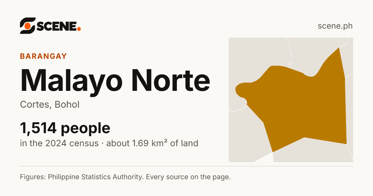 Malayo Norte, Cortes, barangay: 1,514 people in the 2024 census