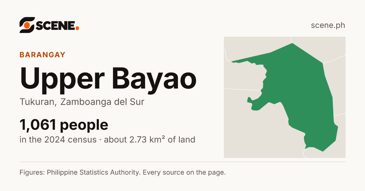 Upper Bayao, Tukuran, barangay: 1,061 people in the 2024 census