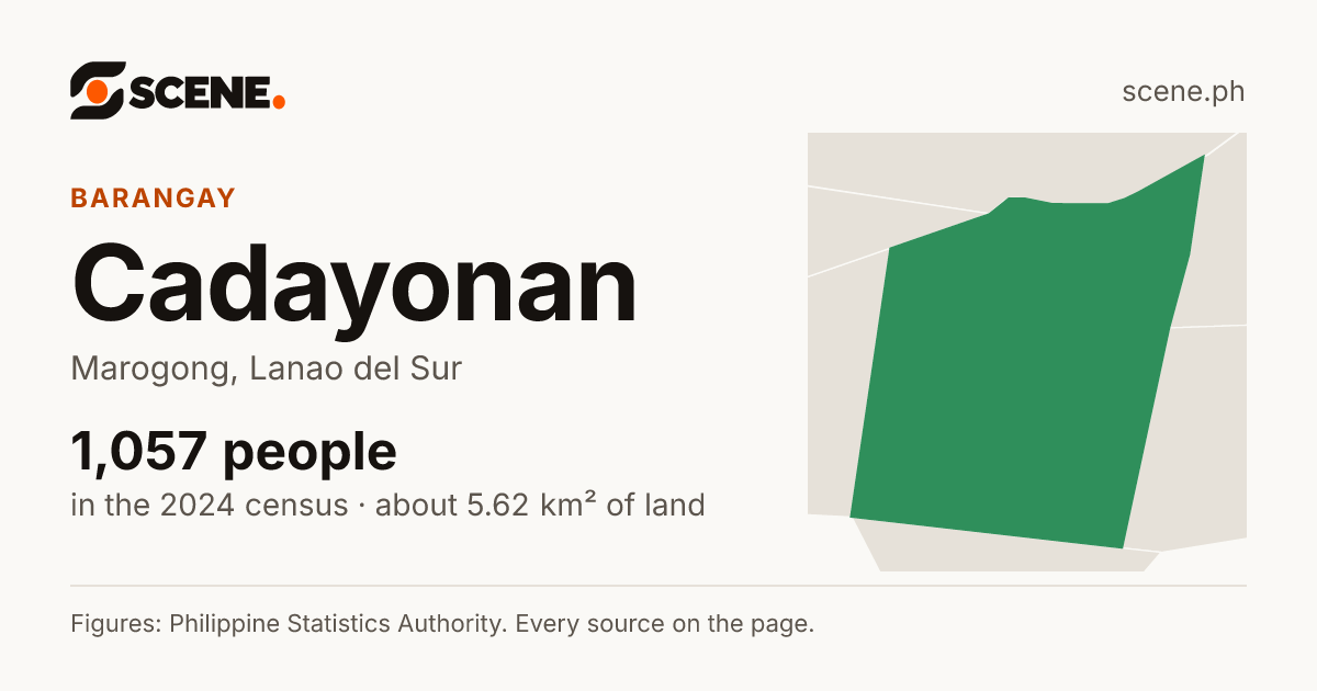 Cadayonan, Marogong, barangay: 1,057 people in the 2024 census