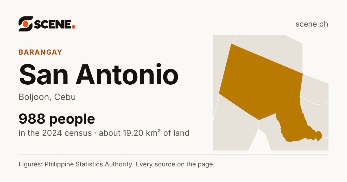 San Antonio, Boljoon, barangay: 988 people in the 2024 census