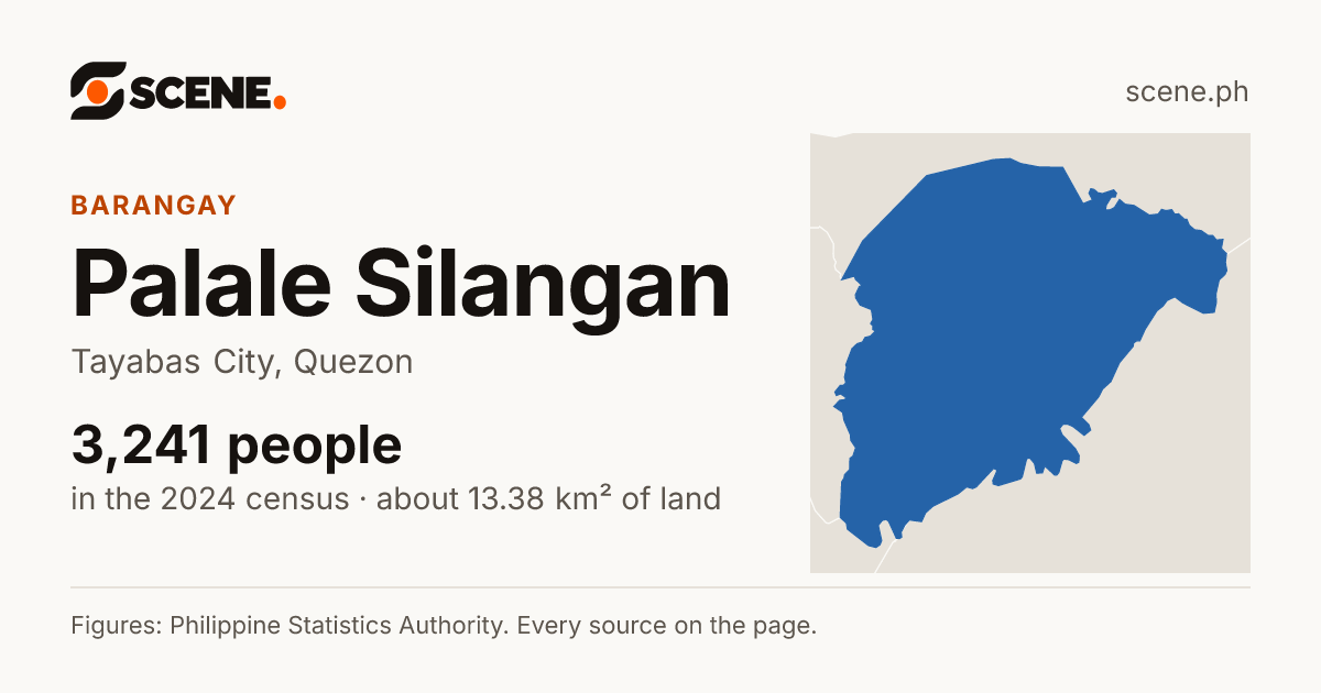 Palale Silangan, Tayabas City, barangay: 3,241 people in the 2024 census