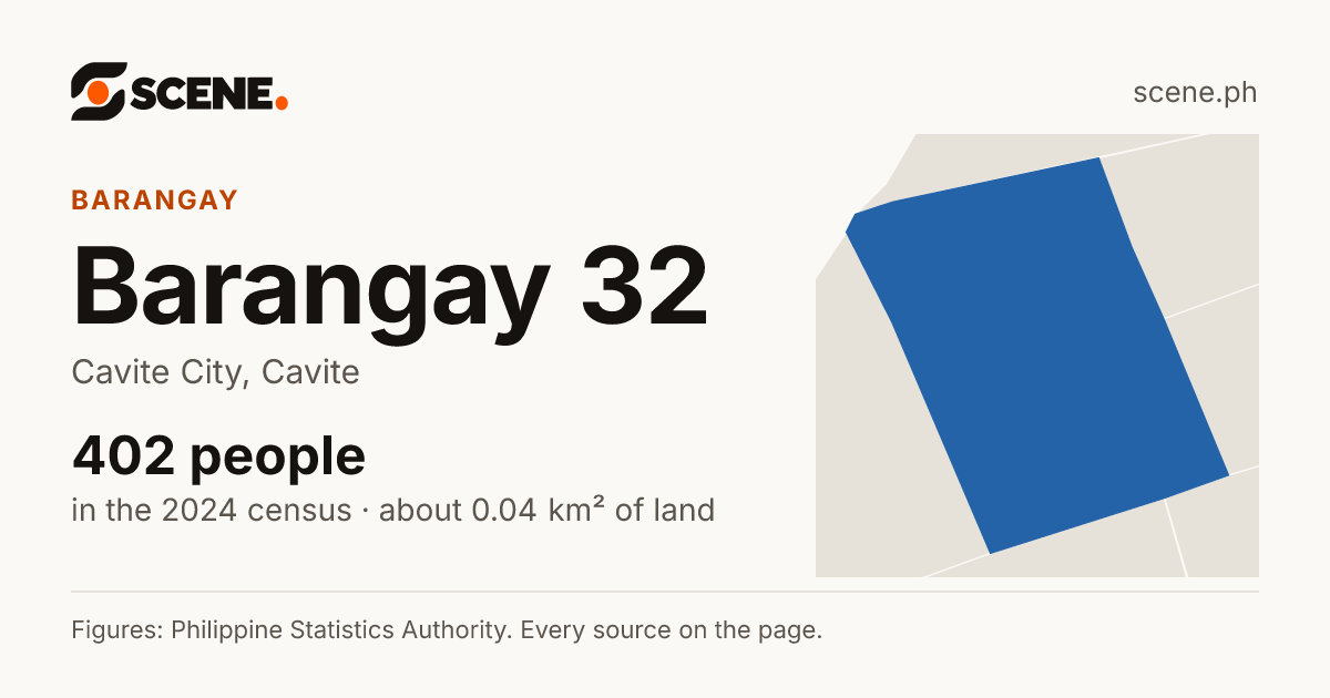 Barangay 32, Cavite City, barangay: 402 people in the 2024 census