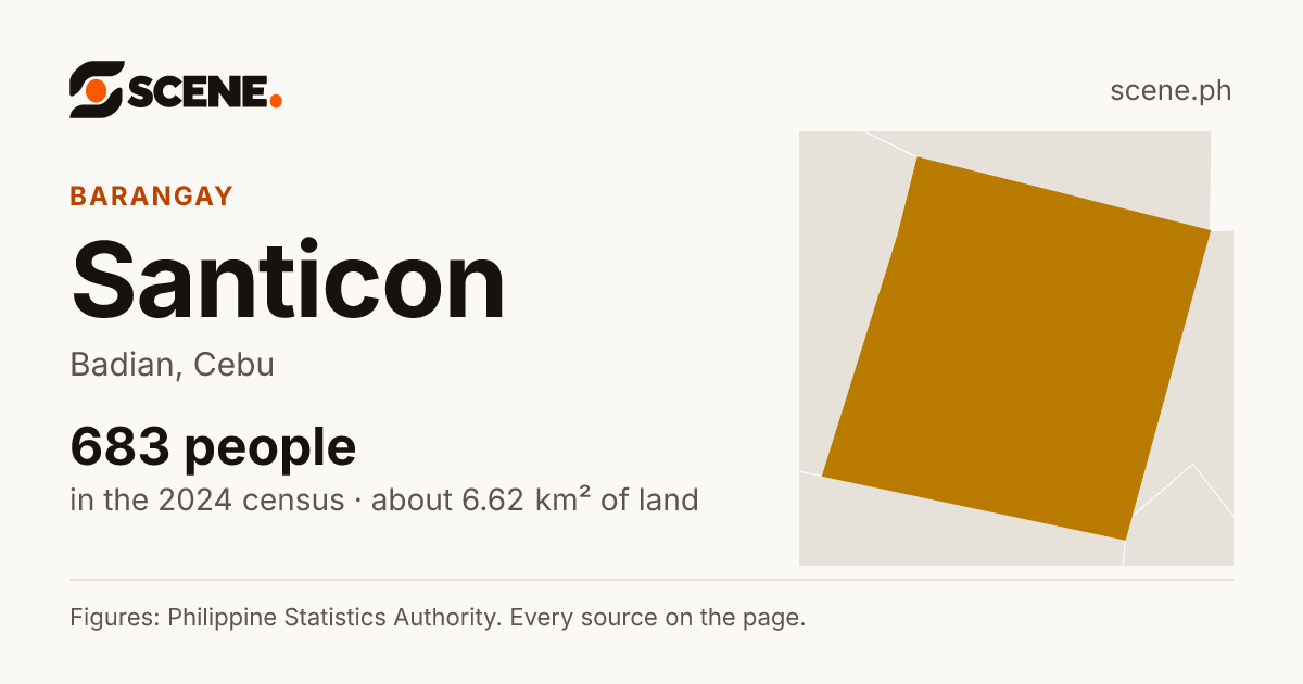 Santicon, Badian, barangay: 683 people in the 2024 census