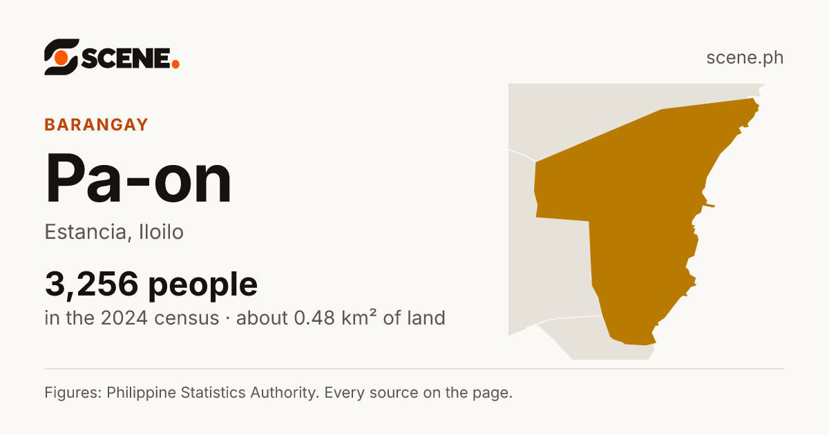 Pa-on, Estancia, barangay: 3,256 people in the 2024 census