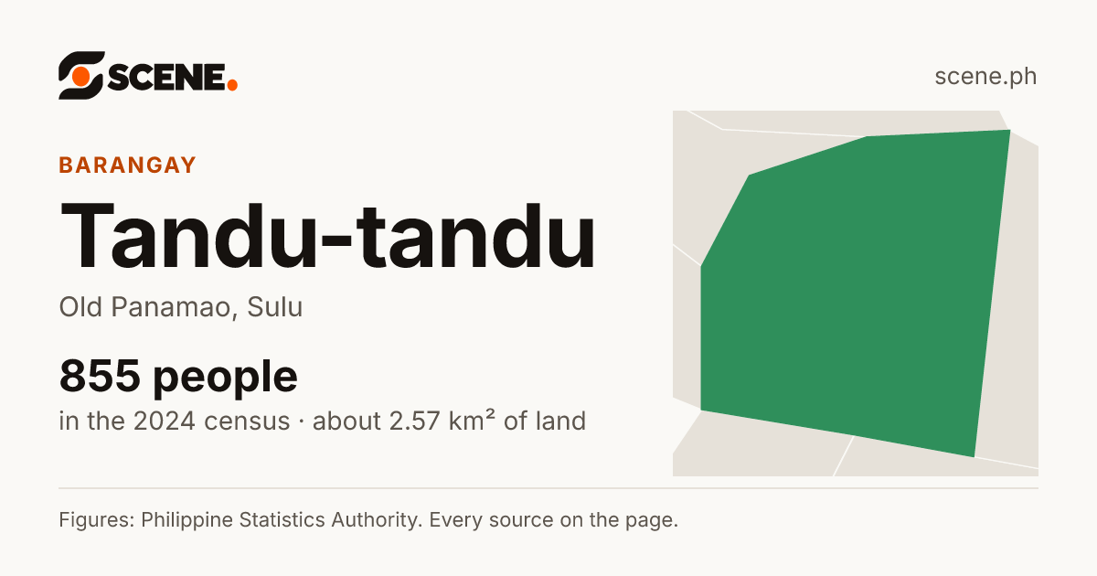 Tandu-tandu, Old Panamao, barangay: 855 people in the 2024 census