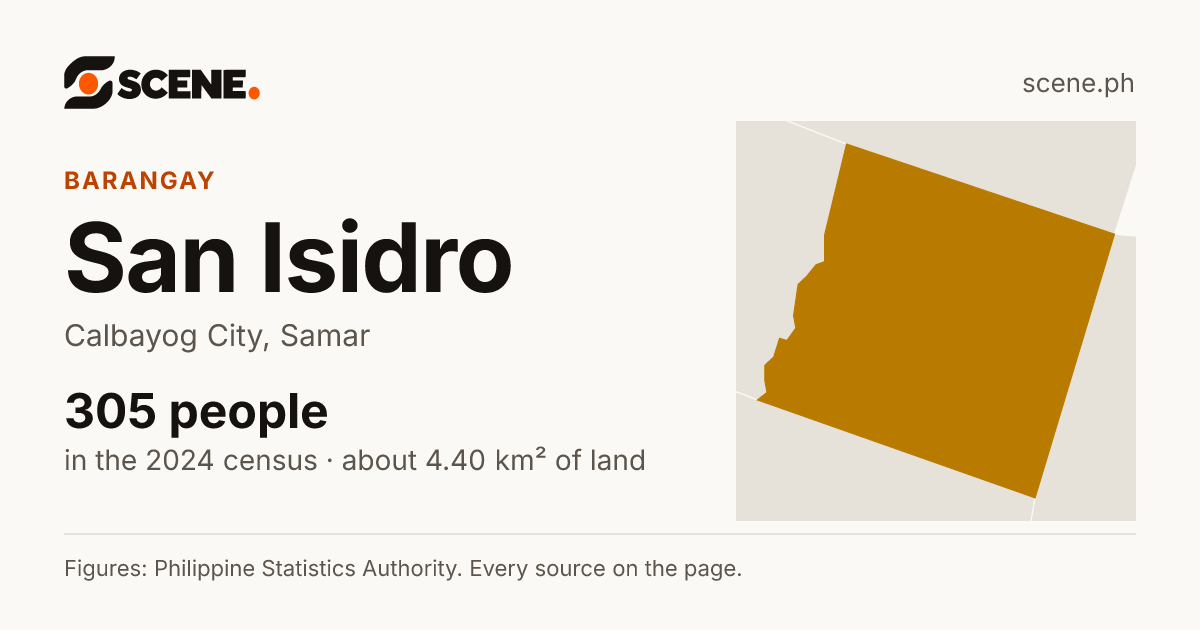 San Isidro, Calbayog City, barangay: 305 people in the 2024 census