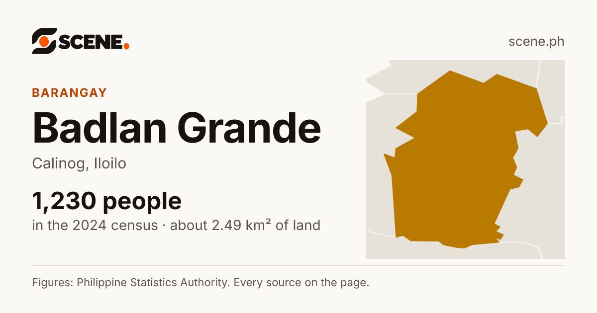 Badlan Grande, Calinog, barangay: 1,230 people in the 2024 census