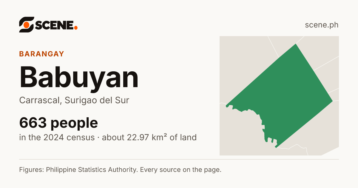 Babuyan, Carrascal, barangay: 663 people in the 2024 census