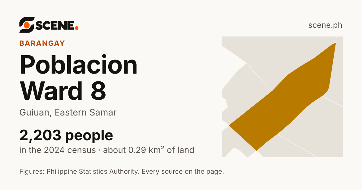 Poblacion Ward 8, Guiuan, barangay: 2,203 people in the 2024 census