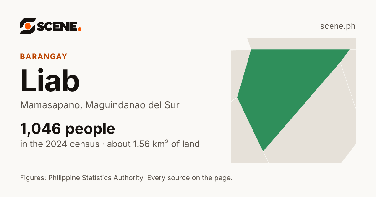 Liab, Mamasapano, barangay: 1,046 people in the 2024 census