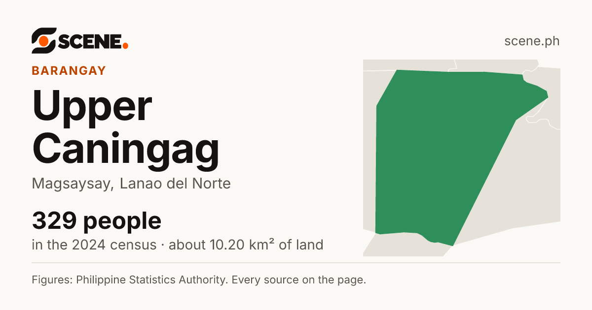 Upper Caningag, Magsaysay, barangay: 329 people in the 2024 census