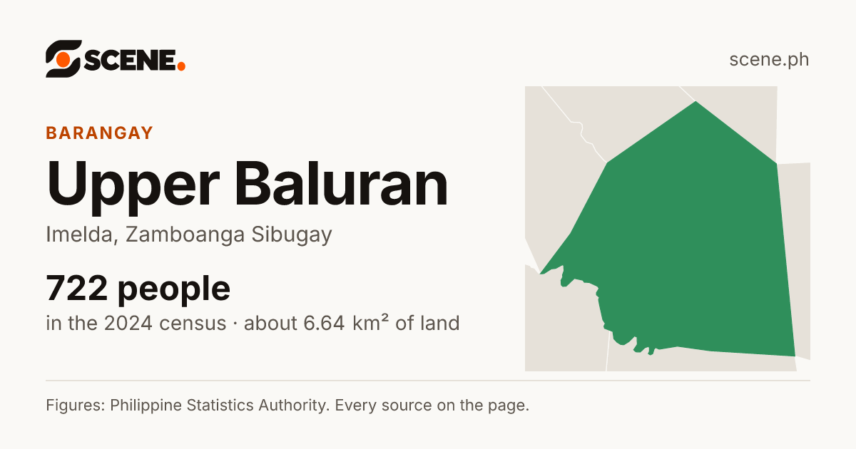 Upper Baluran, Imelda, barangay: 722 people in the 2024 census