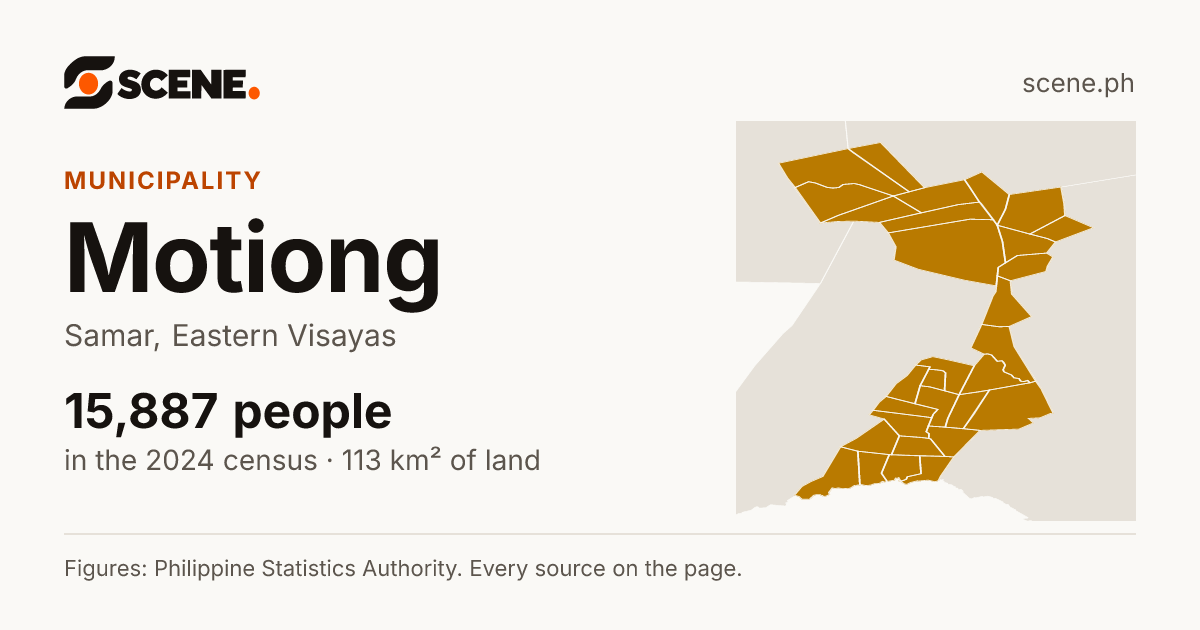 Motiong, Samar, municipality: 15,887 people in the 2024 census
