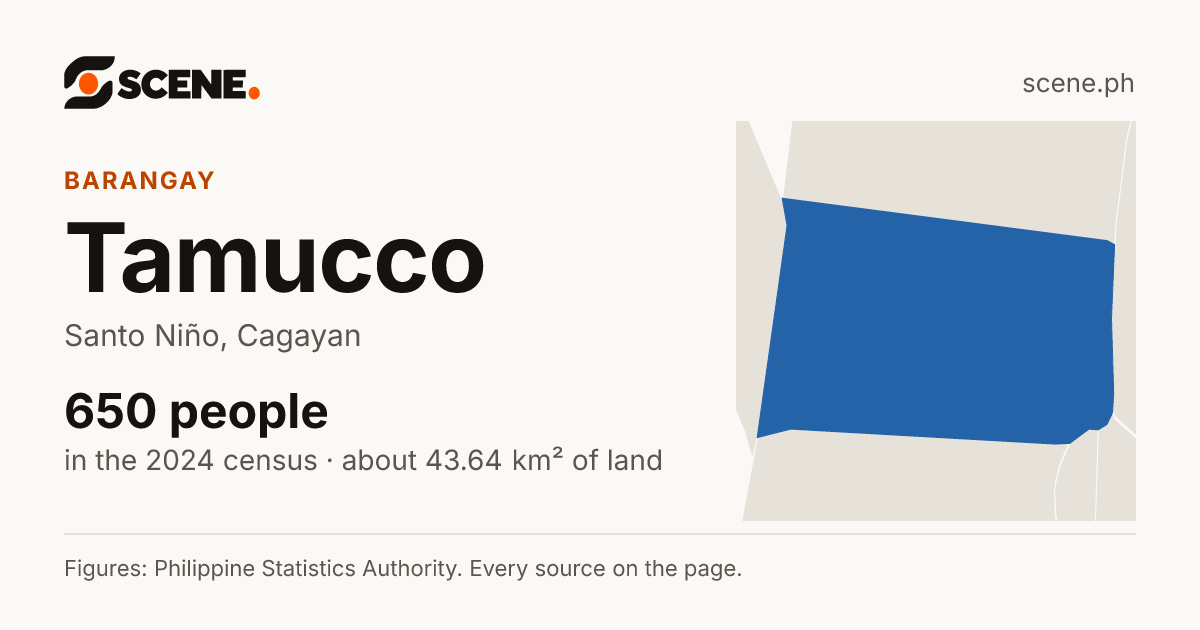 Tamucco, Santo Niño, barangay: 650 people in the 2024 census