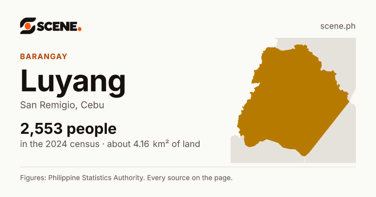 Luyang, San Remigio, barangay: 2,553 people in the 2024 census