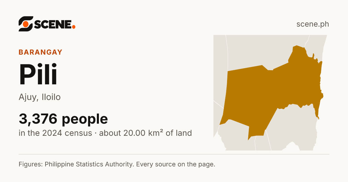 Pili, Ajuy, barangay: 3,376 people in the 2024 census