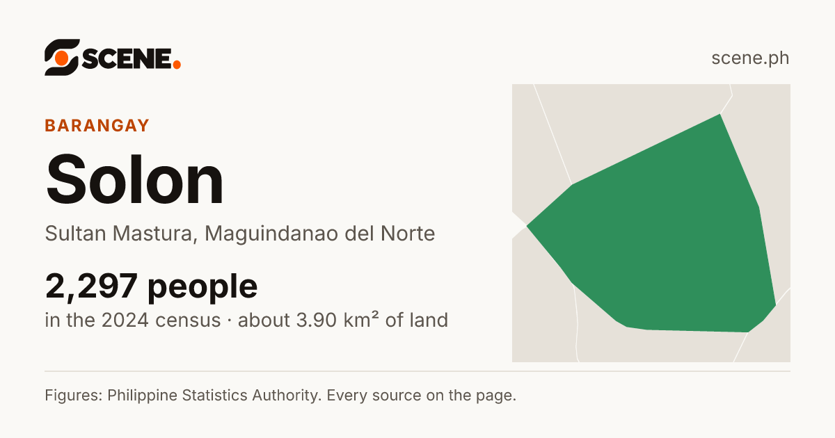 Solon, Sultan Mastura, barangay: 2,297 people in the 2024 census