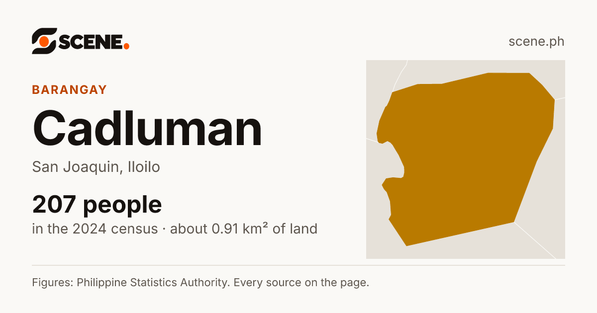 Cadluman, San Joaquin, barangay: 207 people in the 2024 census
