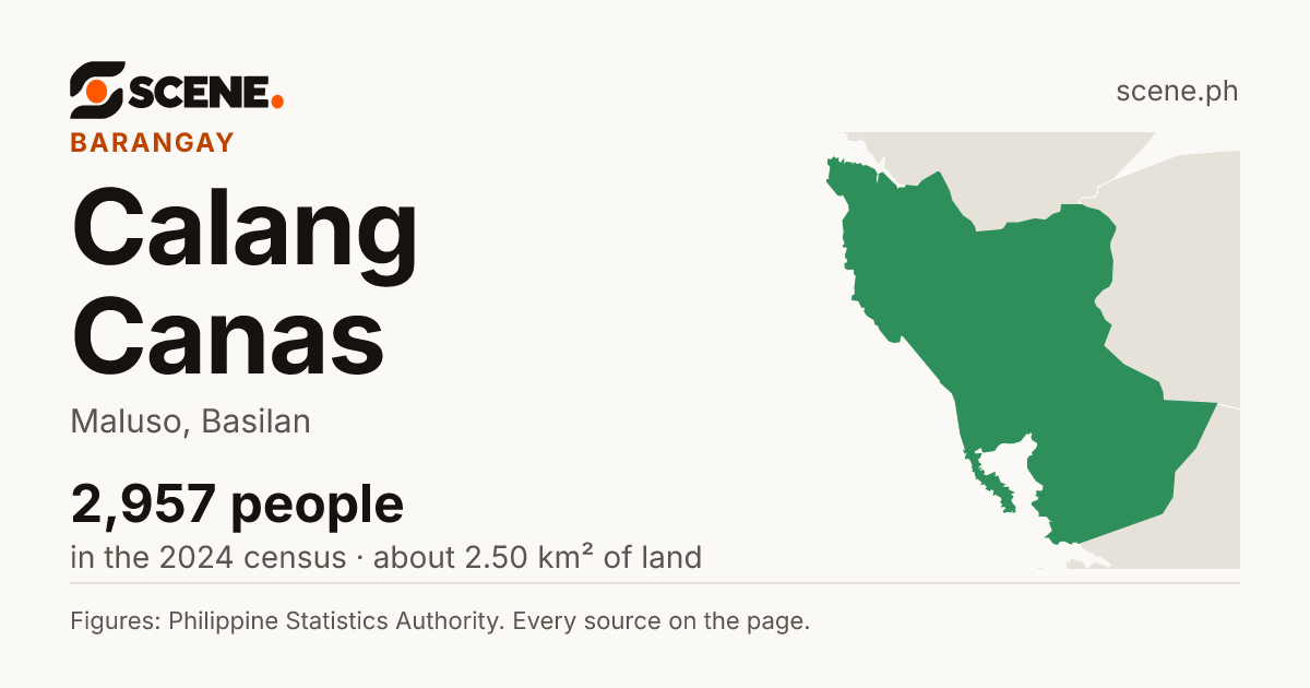 Calang Canas, Maluso, barangay: 2,957 people in the 2024 census