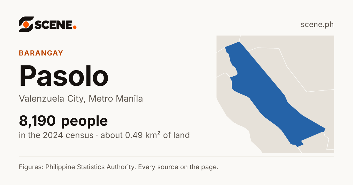 Pasolo, Valenzuela City, barangay: 8,190 people in the 2024 census