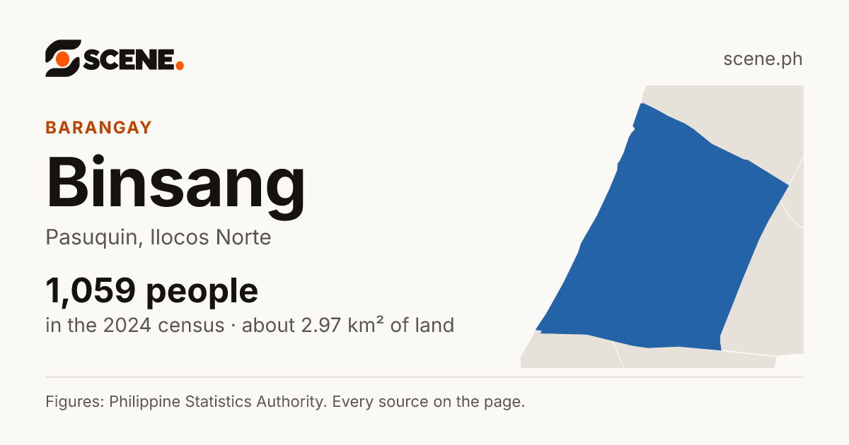Binsang, Pasuquin, barangay: 1,059 people in the 2024 census