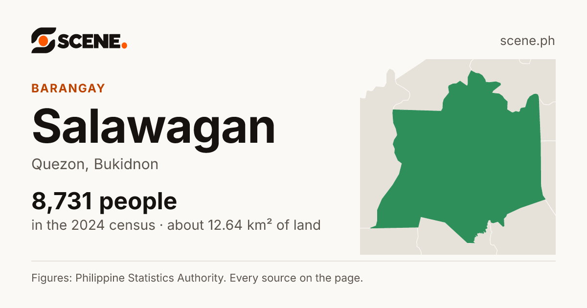 Salawagan, Quezon, barangay: 8,731 people in the 2024 census