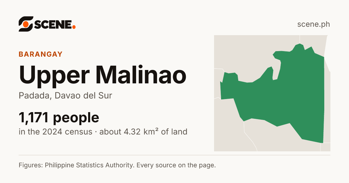 Upper Malinao, Padada, barangay: 1,171 people in the 2024 census