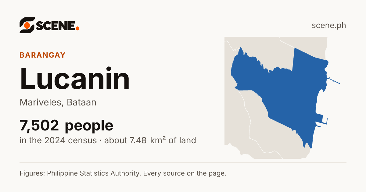 Lucanin, Mariveles, barangay: 7,502 people in the 2024 census
