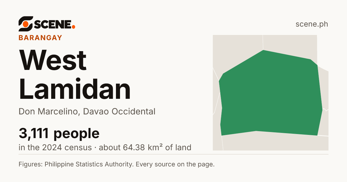 West Lamidan, Don Marcelino, barangay: 3,111 people in the 2024 census