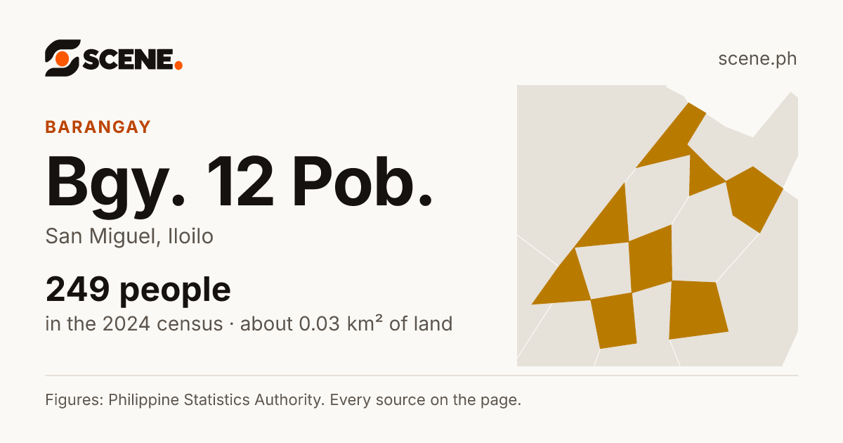 Bgy. 12 Pob., San Miguel, barangay: 249 people in the 2024 census