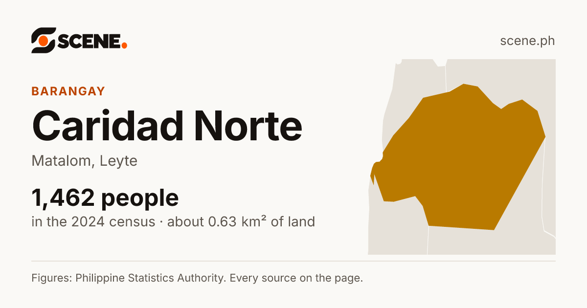 Caridad Norte, Matalom, barangay: 1,462 people in the 2024 census