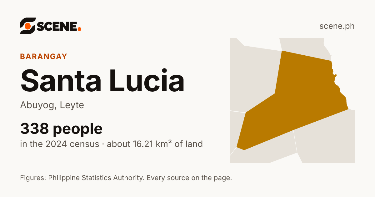 Santa Lucia, Abuyog, barangay: 338 people in the 2024 census