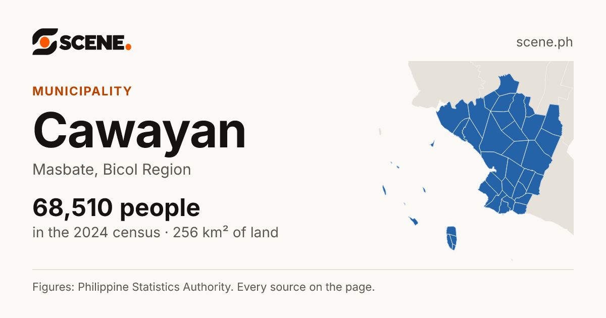 Cawayan, Masbate, municipality: 68,510 people in the 2024 census