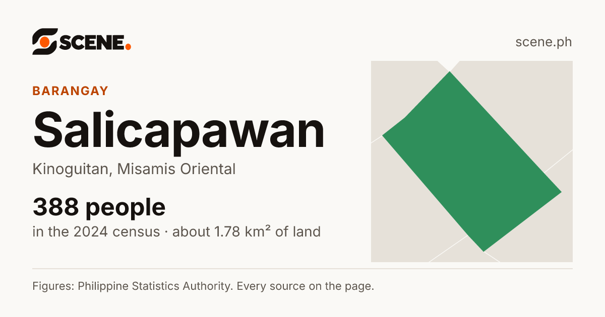 Salicapawan, Kinoguitan, barangay: 388 people in the 2024 census