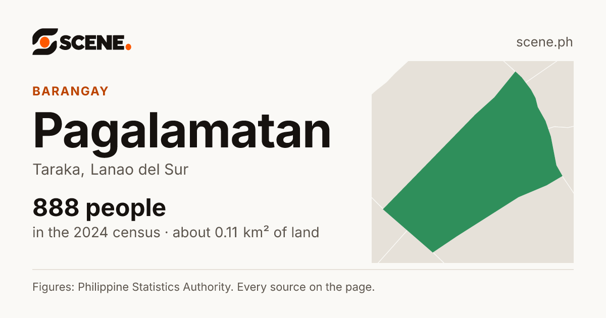 Pagalamatan, Taraka, barangay: 888 people in the 2024 census