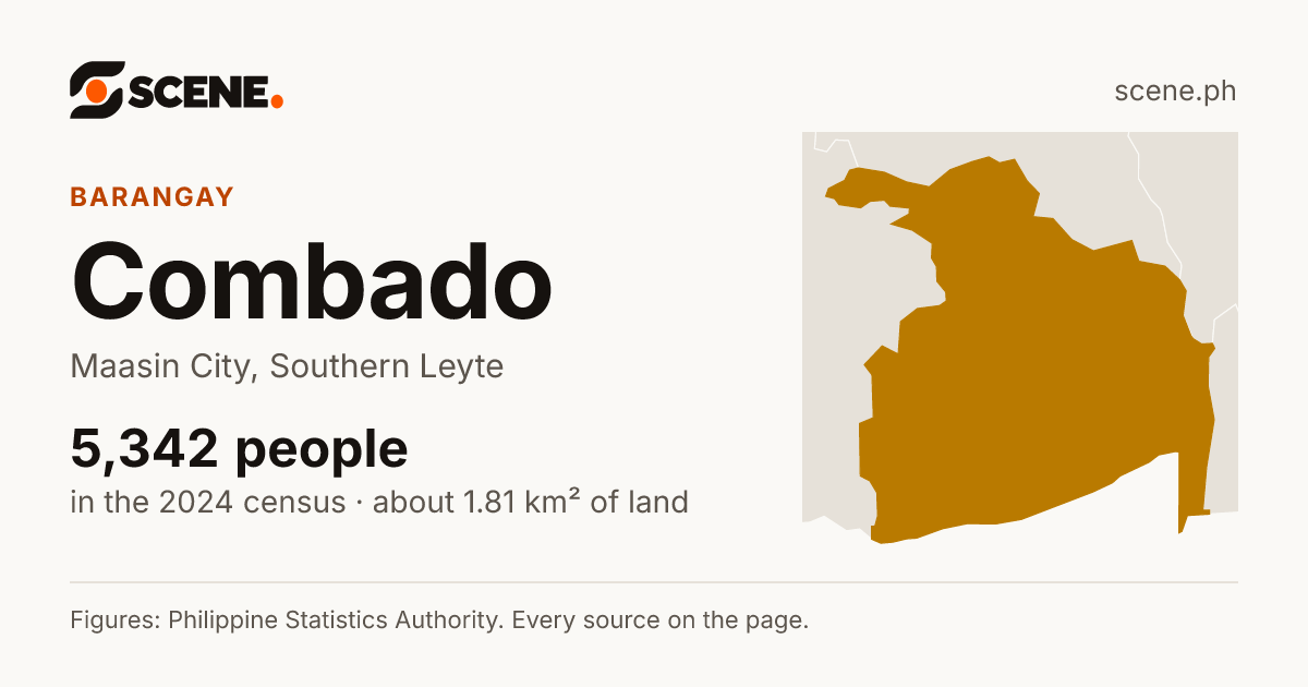 Combado, Maasin City, barangay: 5,342 people in the 2024 census