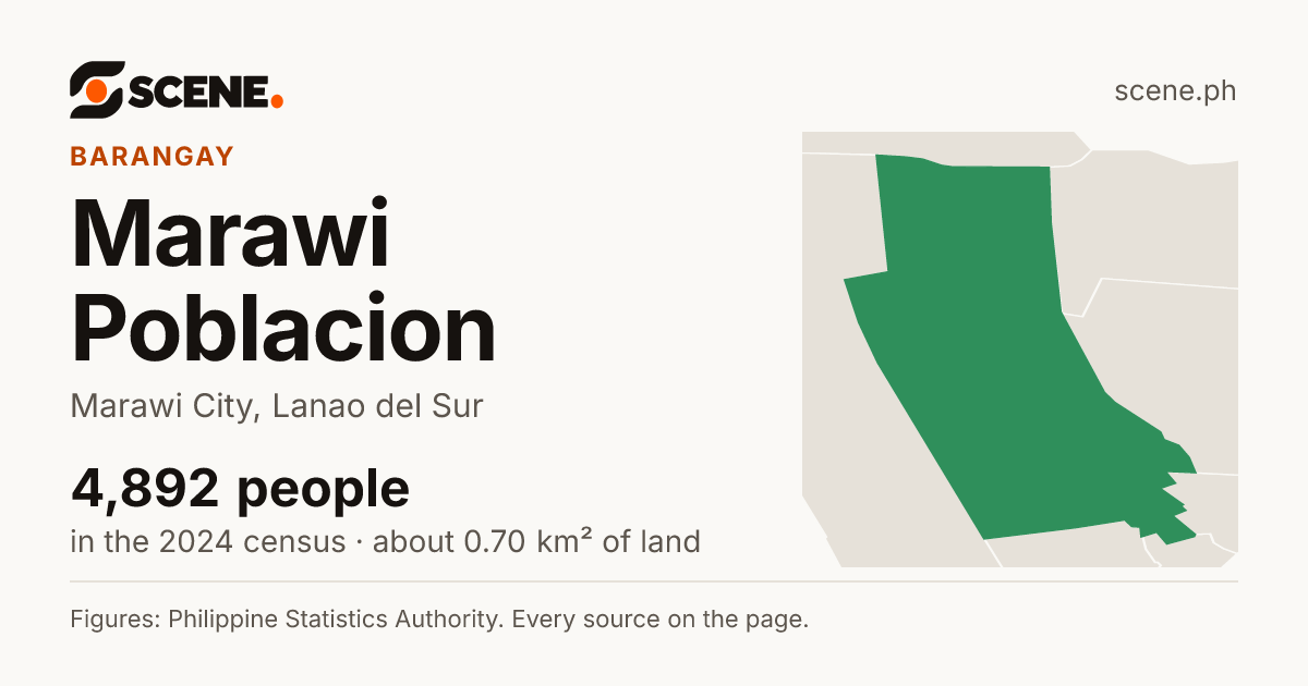 Marawi Poblacion, Marawi City, barangay: 4,892 people in the 2024 census