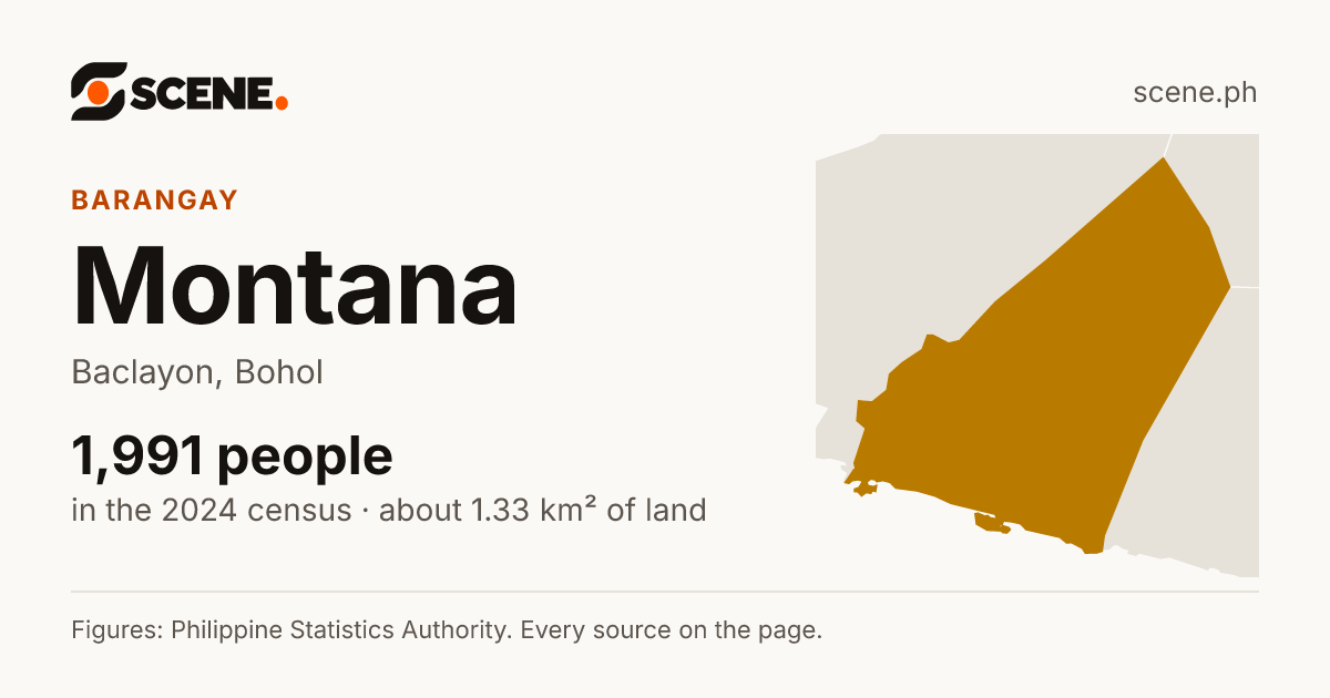 Montana, Baclayon, barangay: 1,991 people in the 2024 census