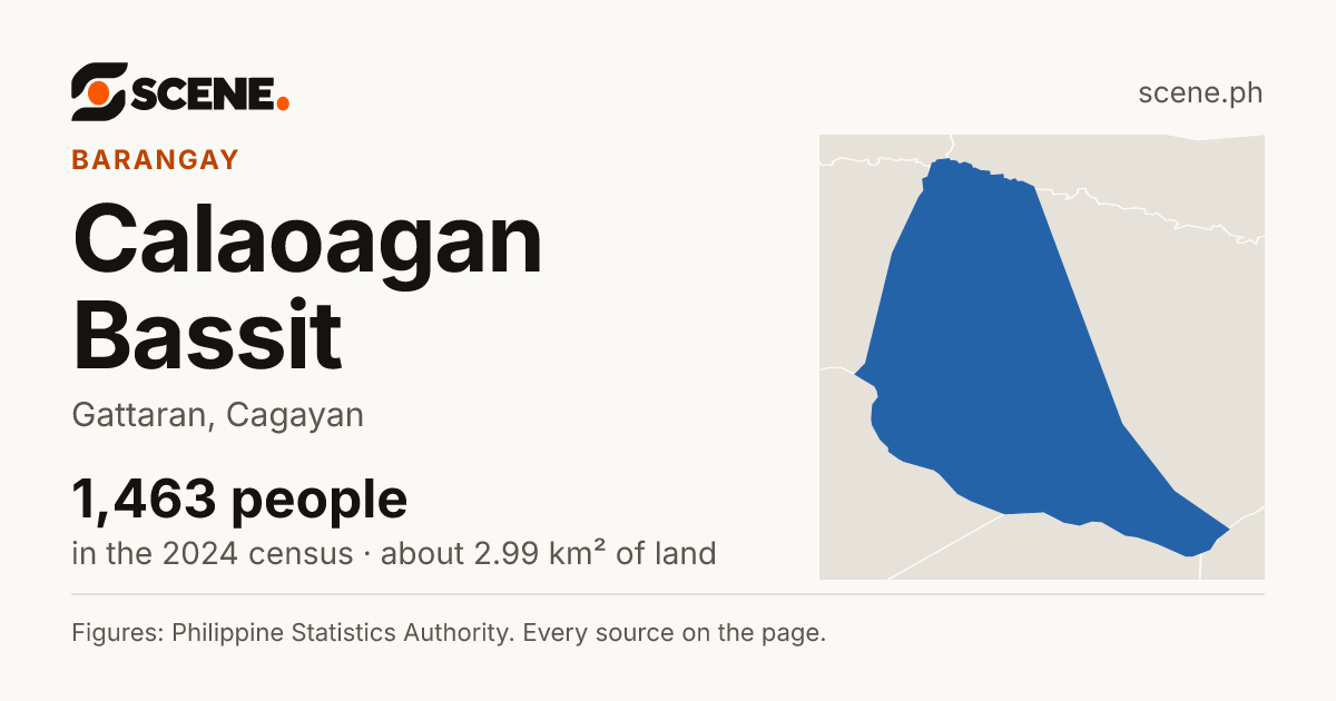 Calaoagan Bassit, Gattaran, barangay: 1,463 people in the 2024 census