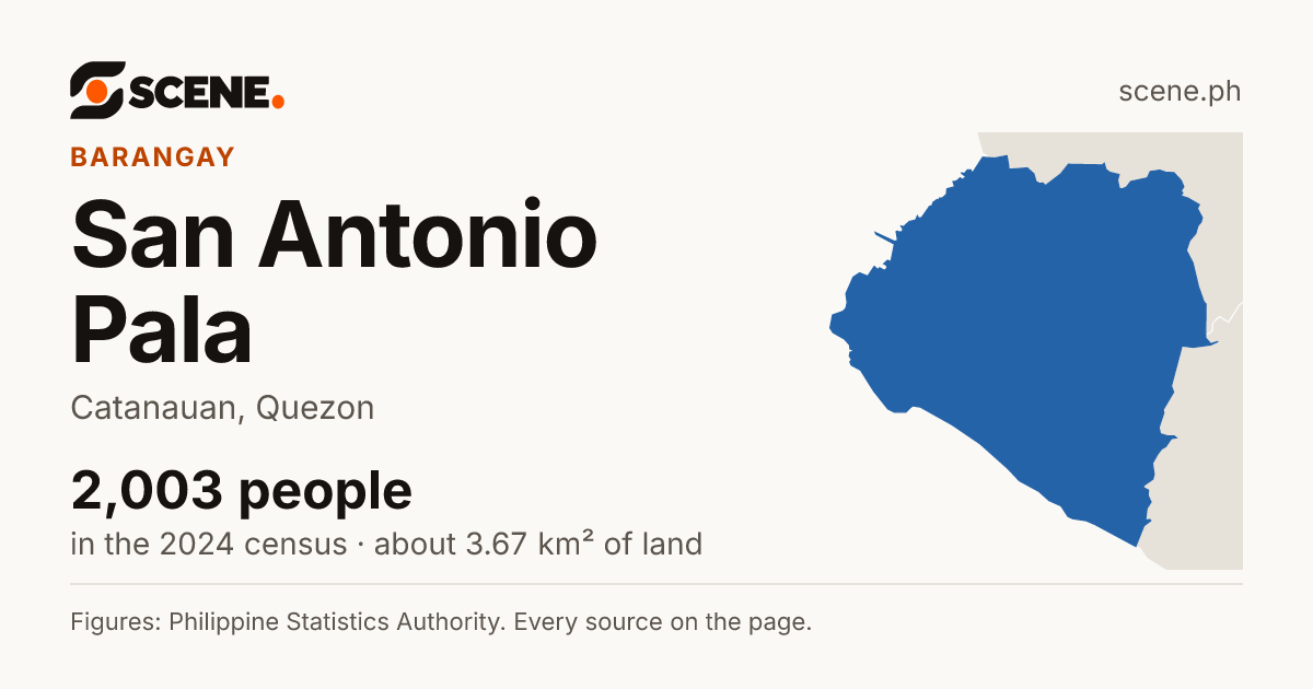 San Antonio Pala, Catanauan, barangay: 2,003 people in the 2024 census