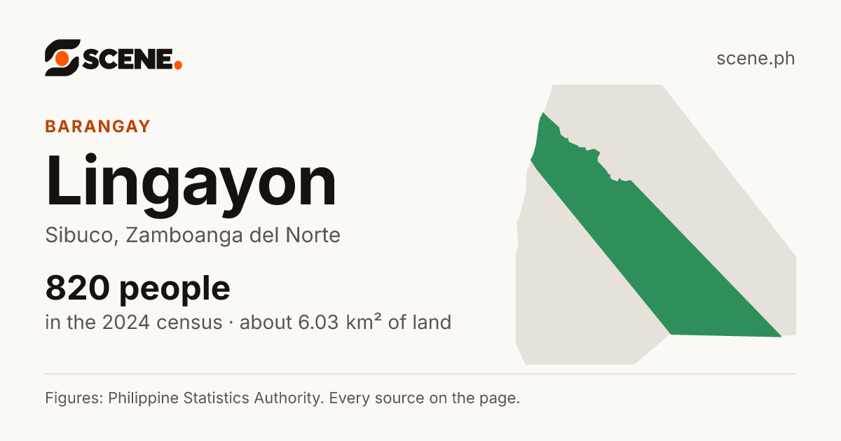 Lingayon, Sibuco, barangay: 820 people in the 2024 census