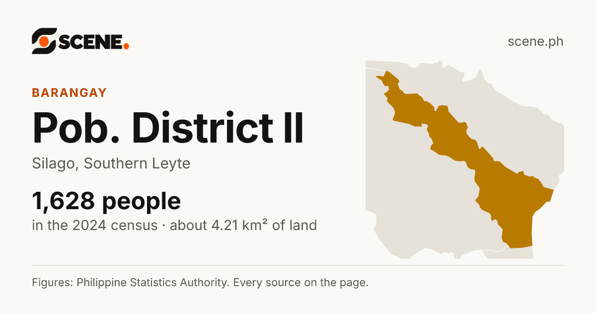 Pob. District II, Silago, barangay: 1,628 people in the 2024 census