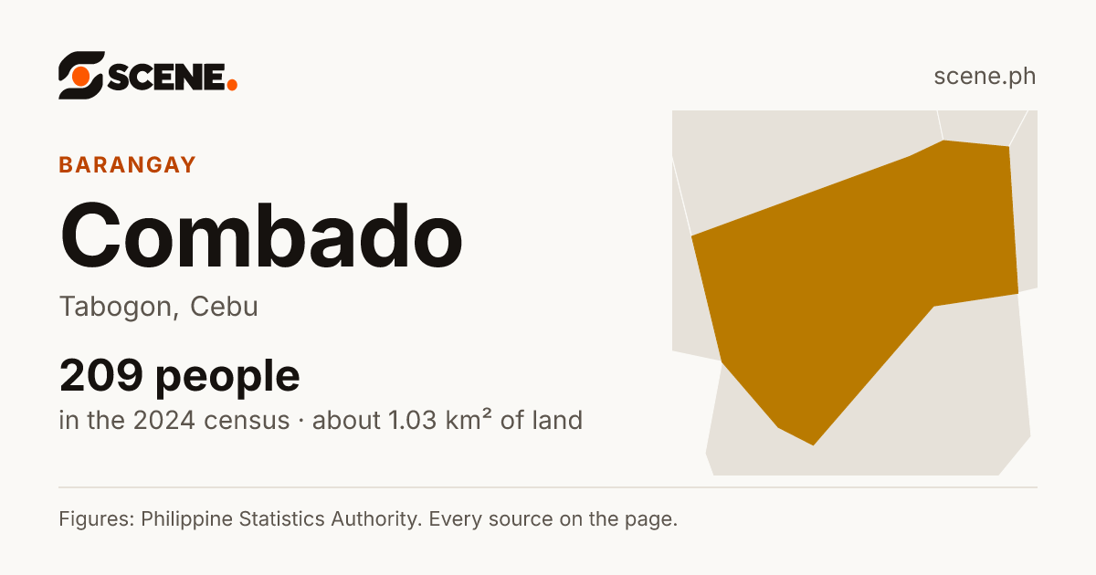 Combado, Tabogon, barangay: 209 people in the 2024 census
