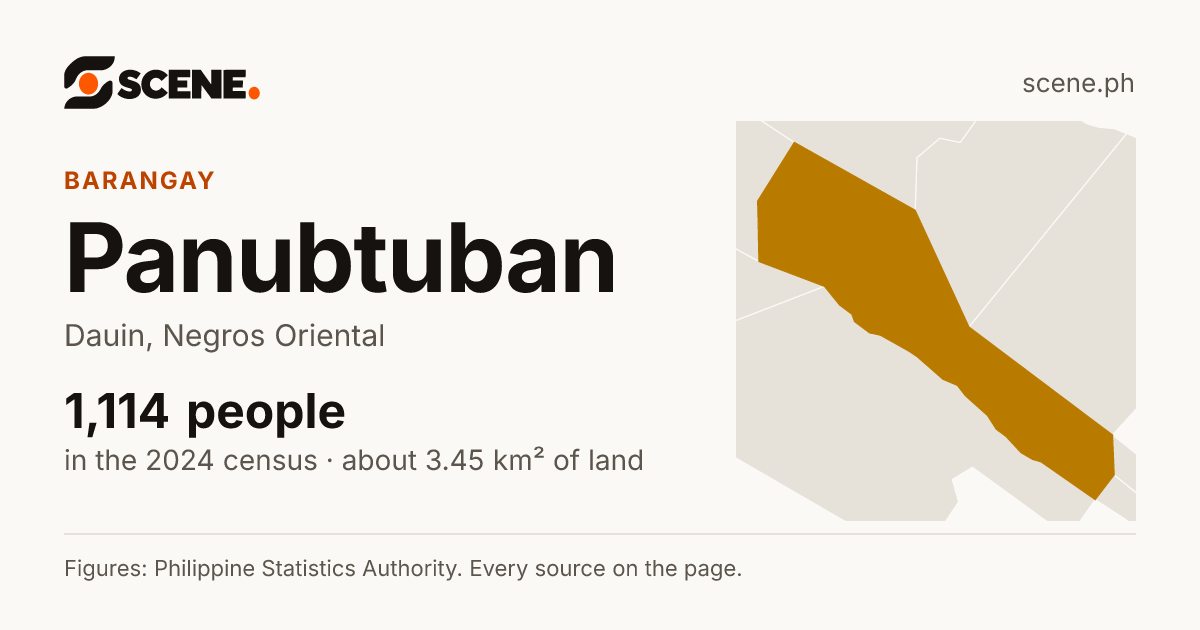 Panubtuban, Dauin, barangay: 1,114 people in the 2024 census