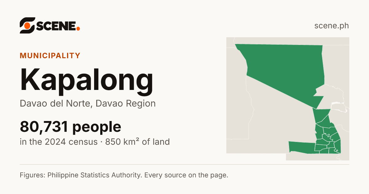 Kapalong, Davao del Norte, municipality: 80,731 people in the 2024 census