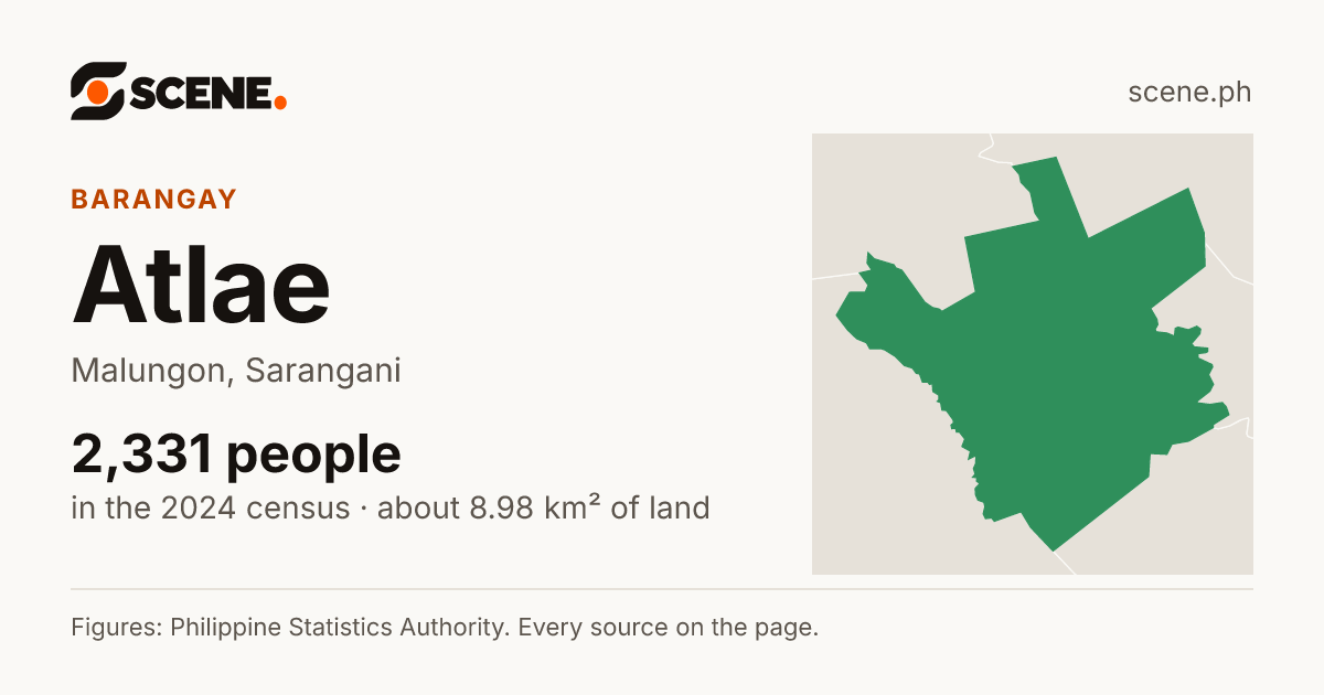 Atlae, Malungon, barangay: 2,331 people in the 2024 census