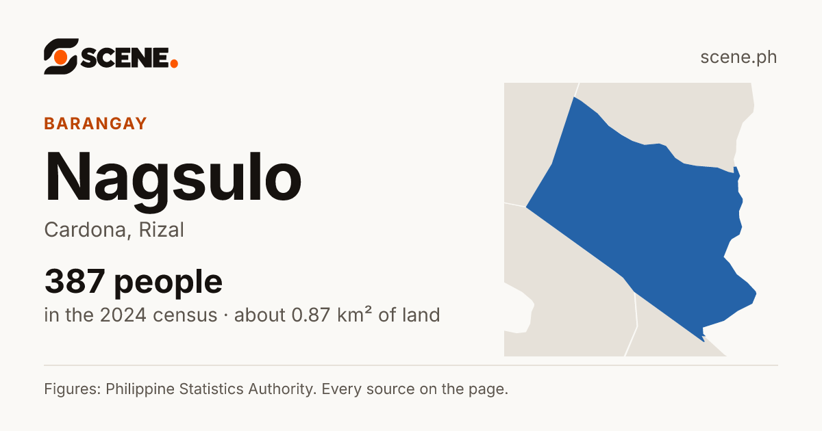 Nagsulo, Cardona, barangay: 387 people in the 2024 census