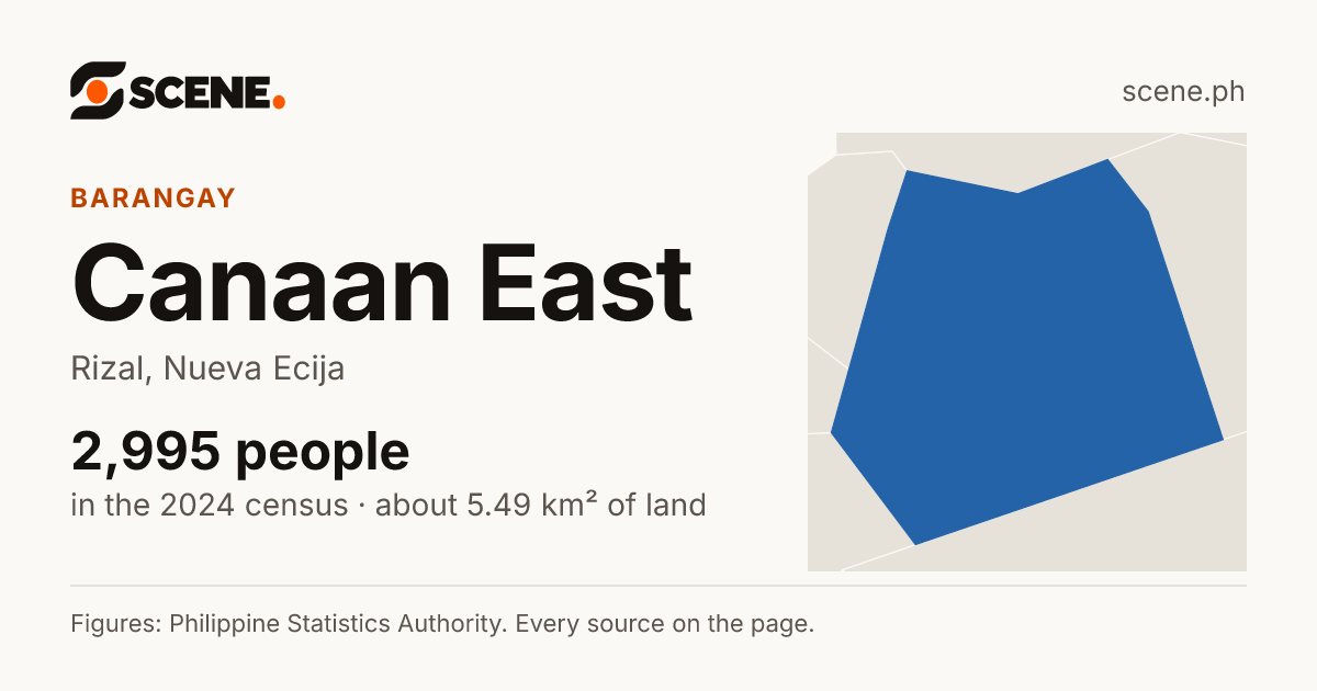 Canaan East, Rizal, barangay: 2,995 people in the 2024 census